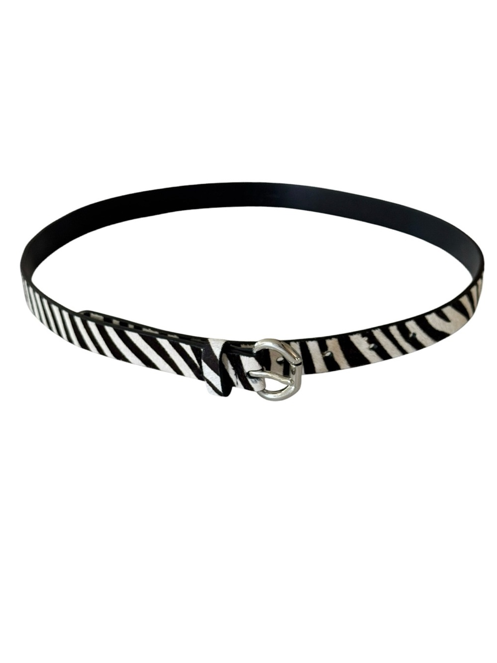 Banana Republic Genuine Cowhide Leather Zebra Print Belt